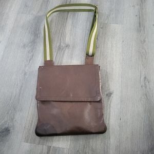 Bally Coffee Leather Cross Body Bag